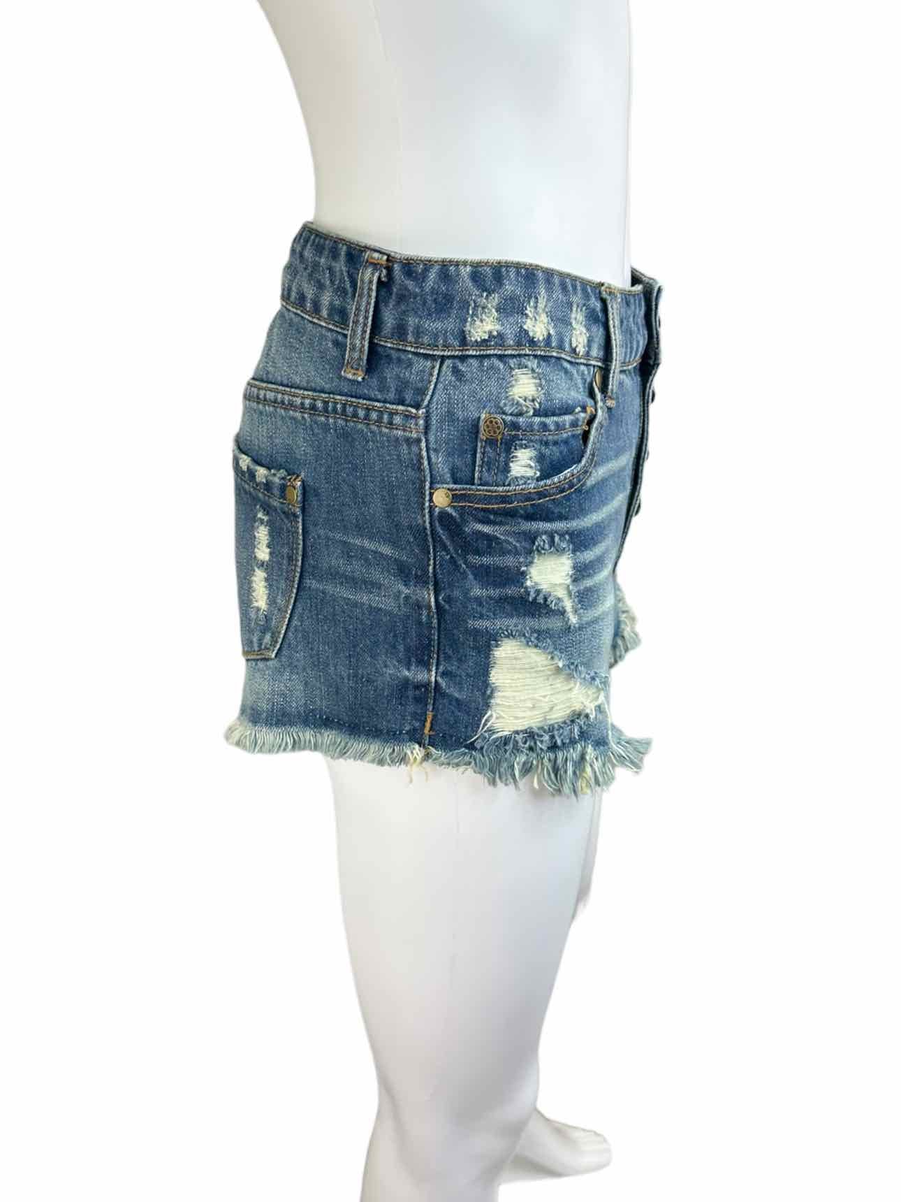 PISTOLA Distressed Denim Shorts Size S