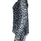 BCBGMAXAZRIA NWT Blue Leopard Print Blouse Size XXS