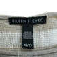 EILEEN FISHER Cream And Tan Striped Sweater Size XS