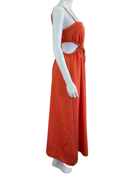 Line & Dot Orange Casual Dress Size S