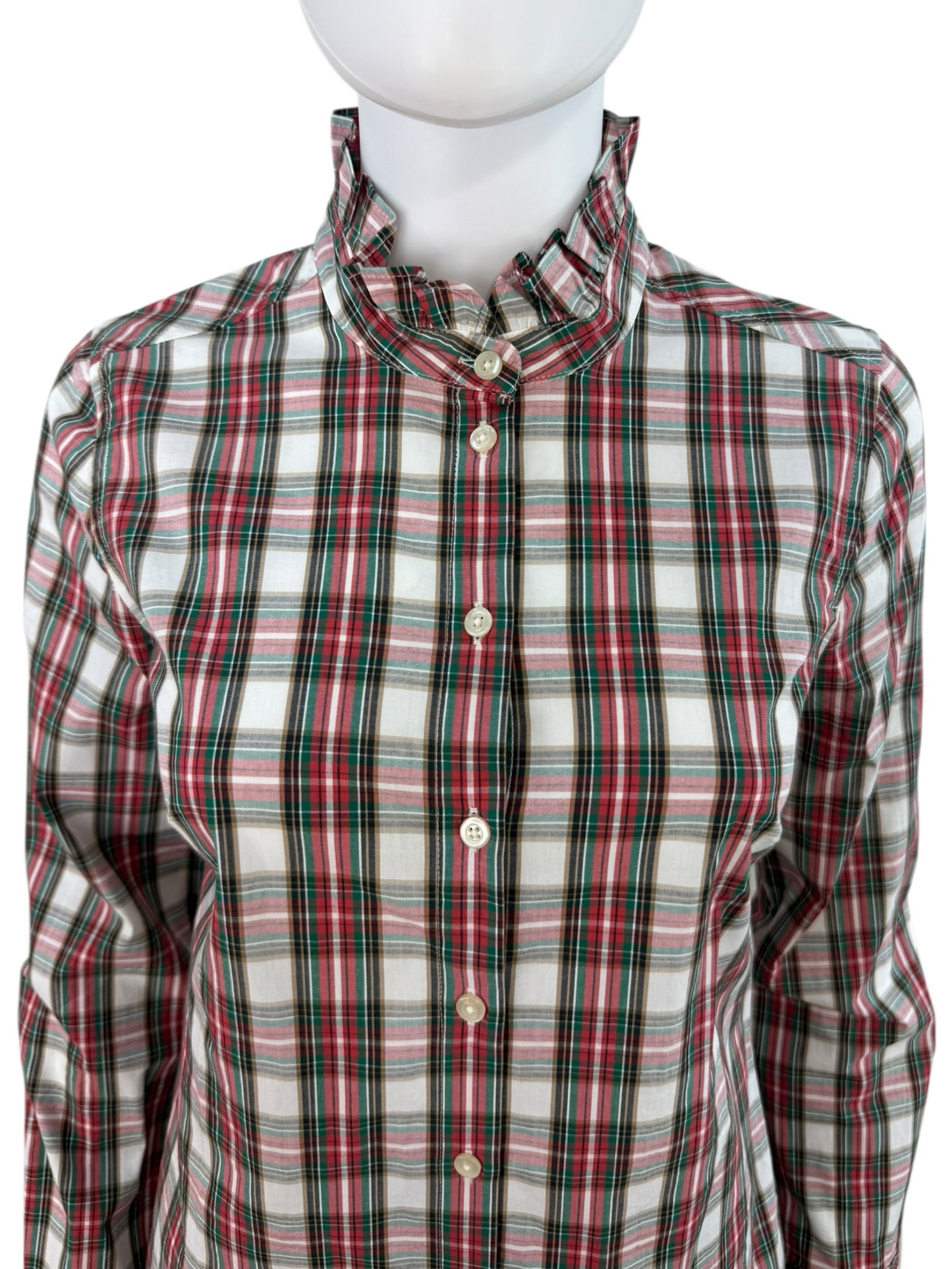 J. Crew Plaid Button-Down Shirt Size XS