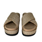 ROAM Cross Stack Raffia Platform Sandal Size 10