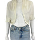 WHITE + WARREN Cream Linen Cardigan Size S