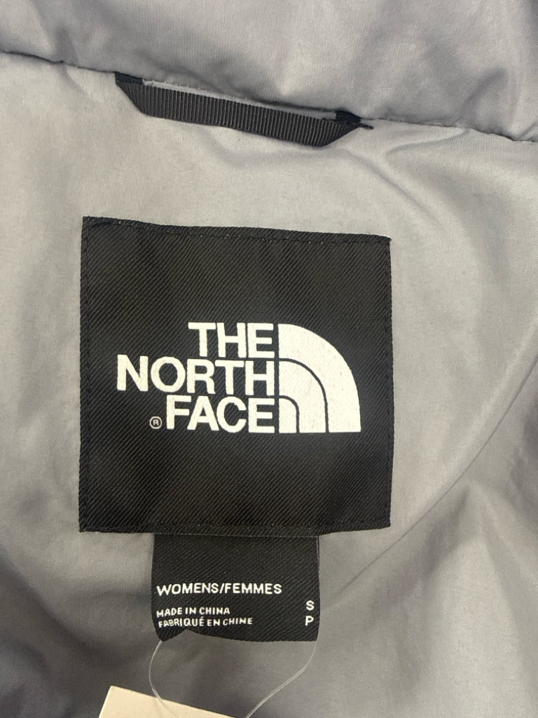 THE NORTH FACE Gray Quilted Dealio Faux Fur Trim Hooded Parka Jacket Size S