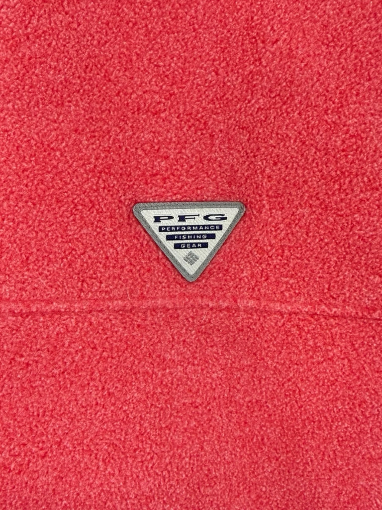 columbia Pink PFG Harborside Fleece Pullover Jacket Size M