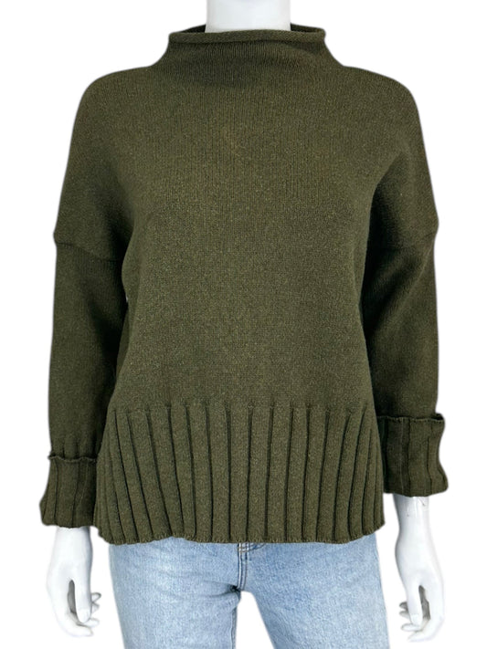 Madewell Merino Wool Blend Olive Sweater Size XS
