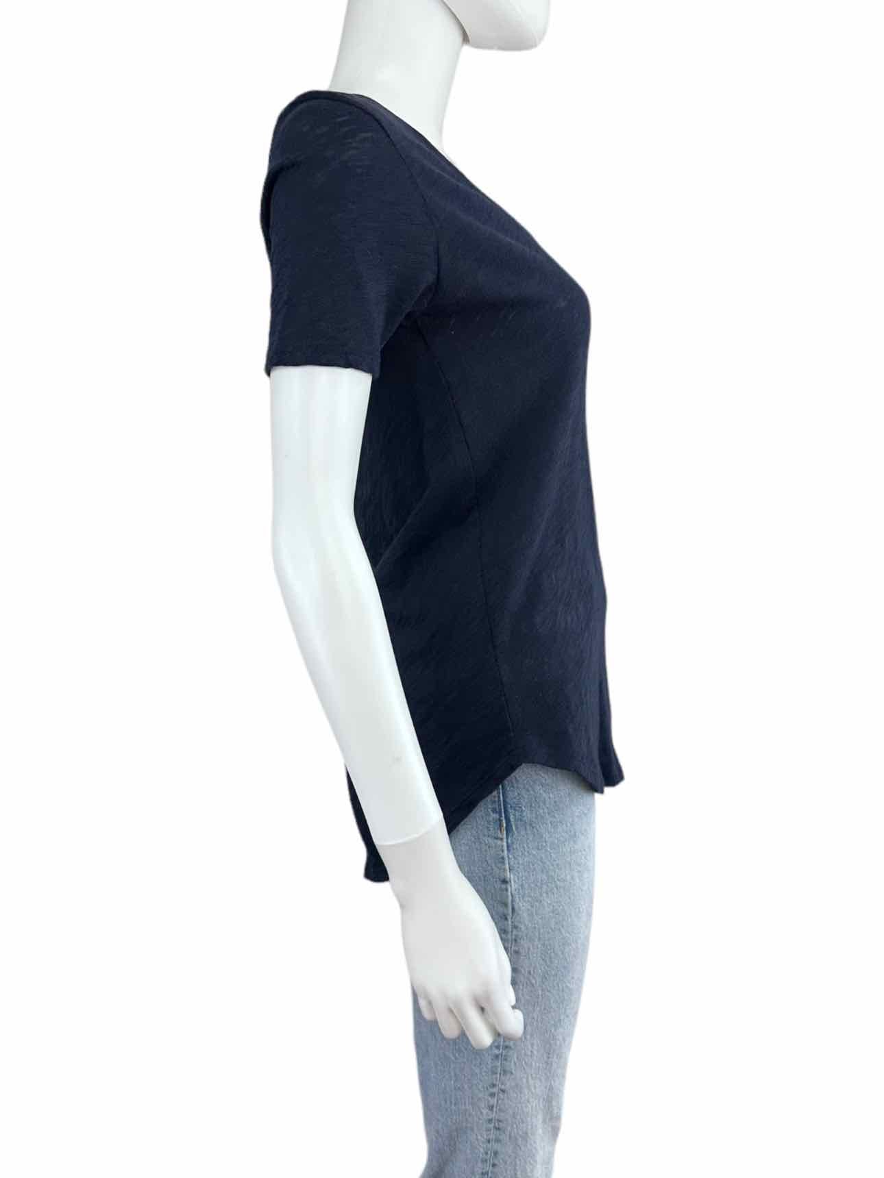ATM NWT Navy 100% Cotton Knit Top Size S