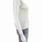 vince. White Ribbed Mock Neck Shell Size XS