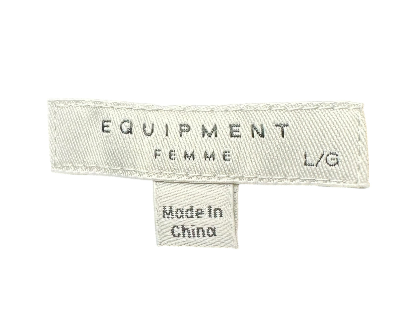 EQUIPMENT Black Colorblock Silk Button-down Shirt Size L