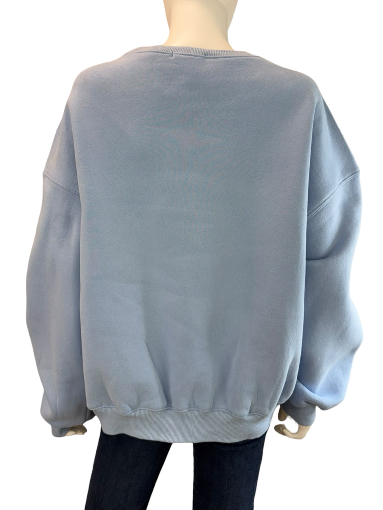 JUDITH MARCH Blue Thankful Sweat Shirt Size S