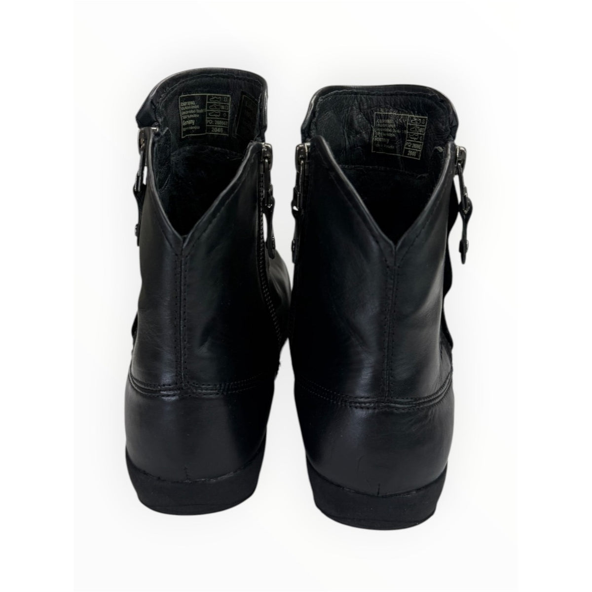 Josef Seibel NWOT Black Leather Naly 24 Booties Size 37