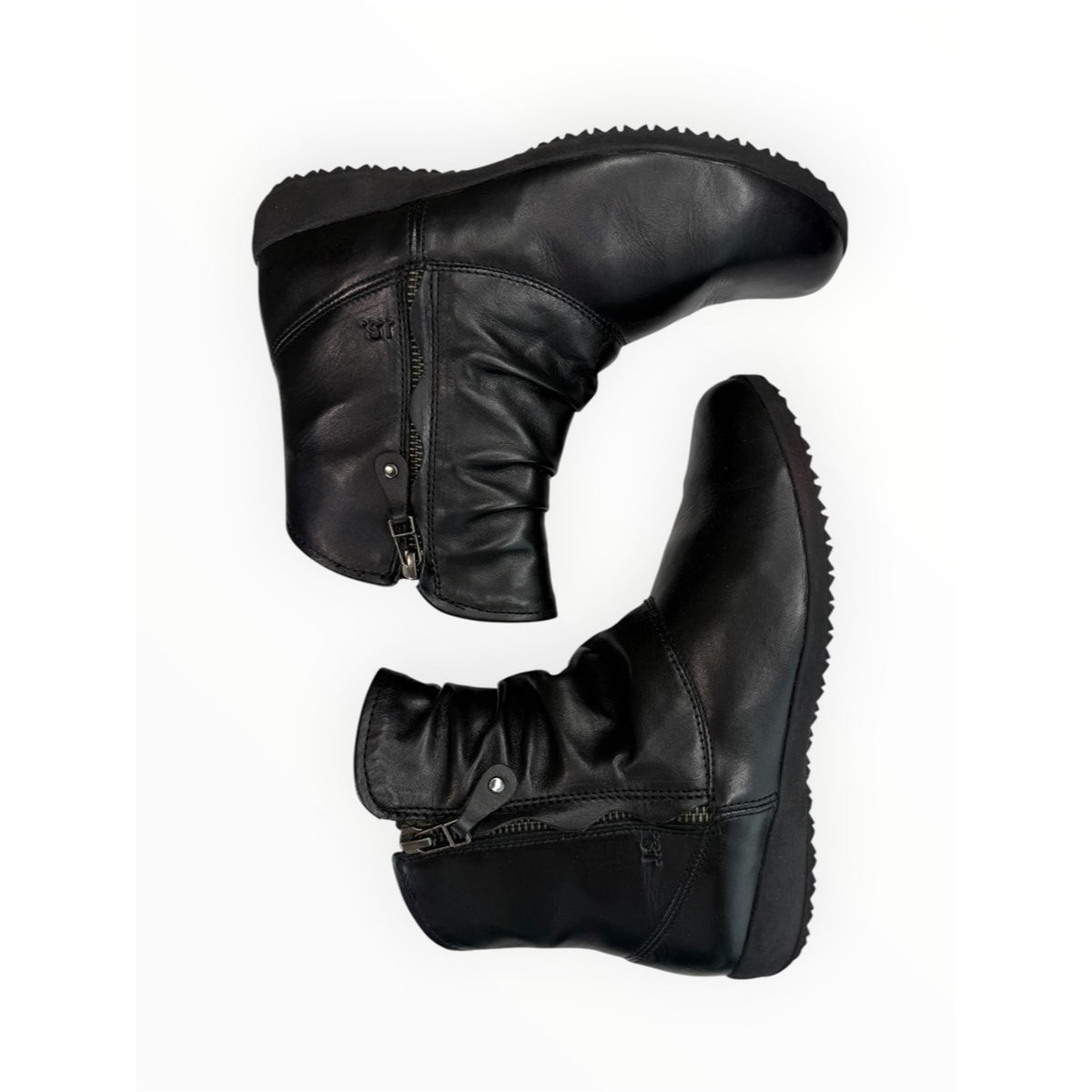 Josef Seibel NWOT Black Leather Naly 24 Booties Size 37