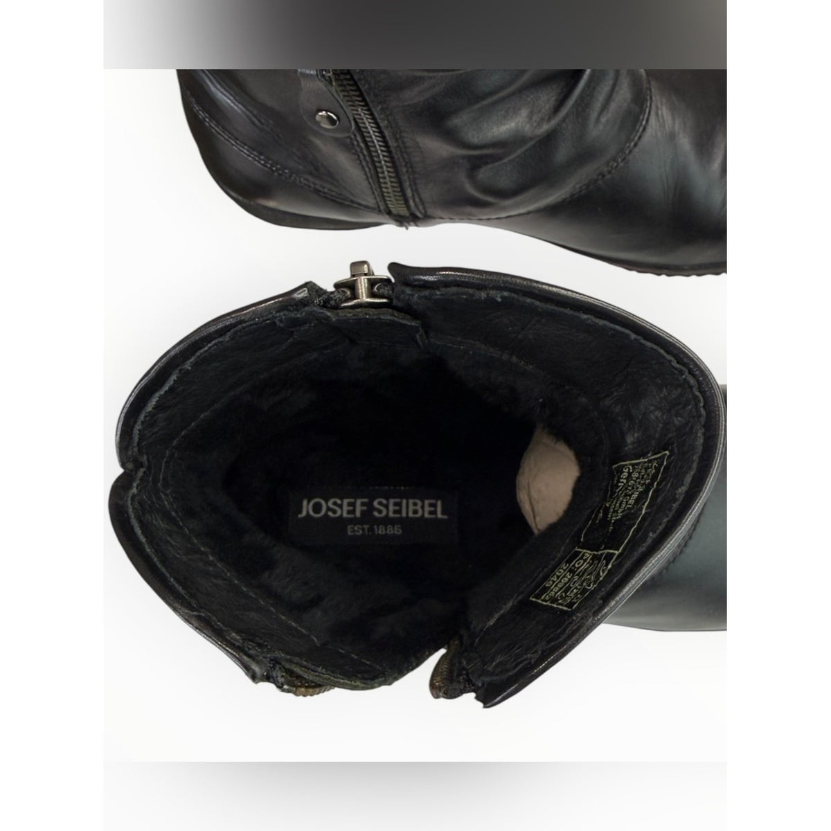 Josef Seibel NWOT Black Leather Naly 24 Booties Size 37