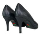 FREELANCE Black Leather Pointed Pumps Size 37