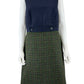 HOBBS LONDON Navy & Green Wool Dress Size 12