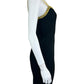 ALEX EVENINGS Black and Gold Mini Dress Size 4