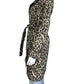 chicos Brown Leopard Print Coat Size S