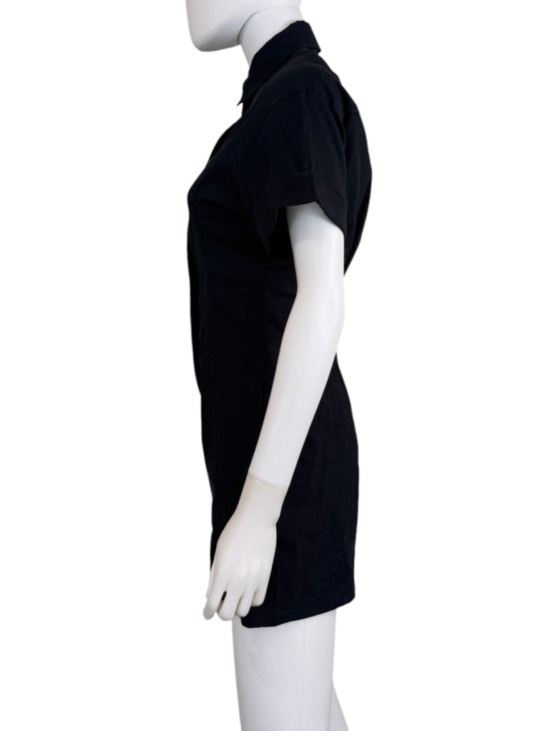 Theory Black Linen Romper Size 2