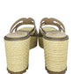 Sam Edelman Gold Laine Espadrille Platform Wedges Size 9