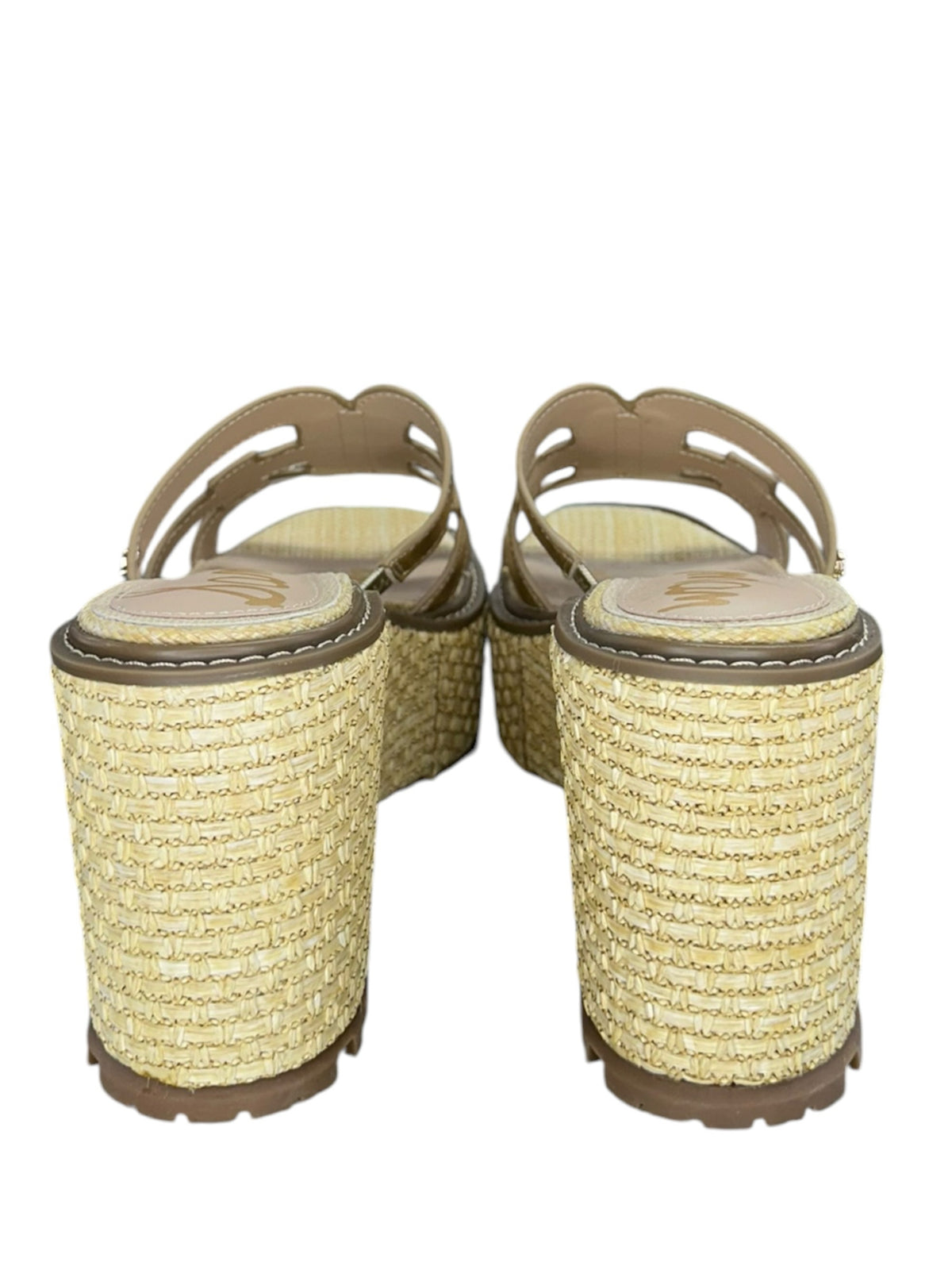 Sam Edelman Gold Laine Espadrille Platform Wedges Size 9