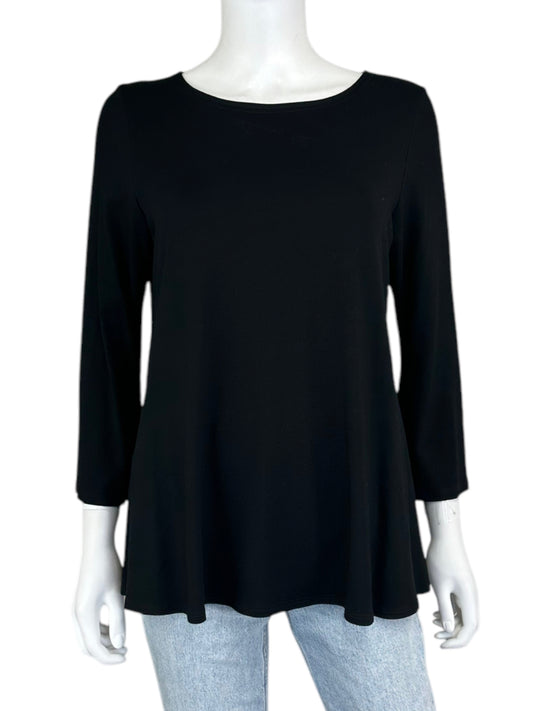 EILEEN FISHER NWT Black Ballet Knit Top Size PL