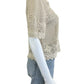 the great. Cream Crochet Knit Sweater Size O/S