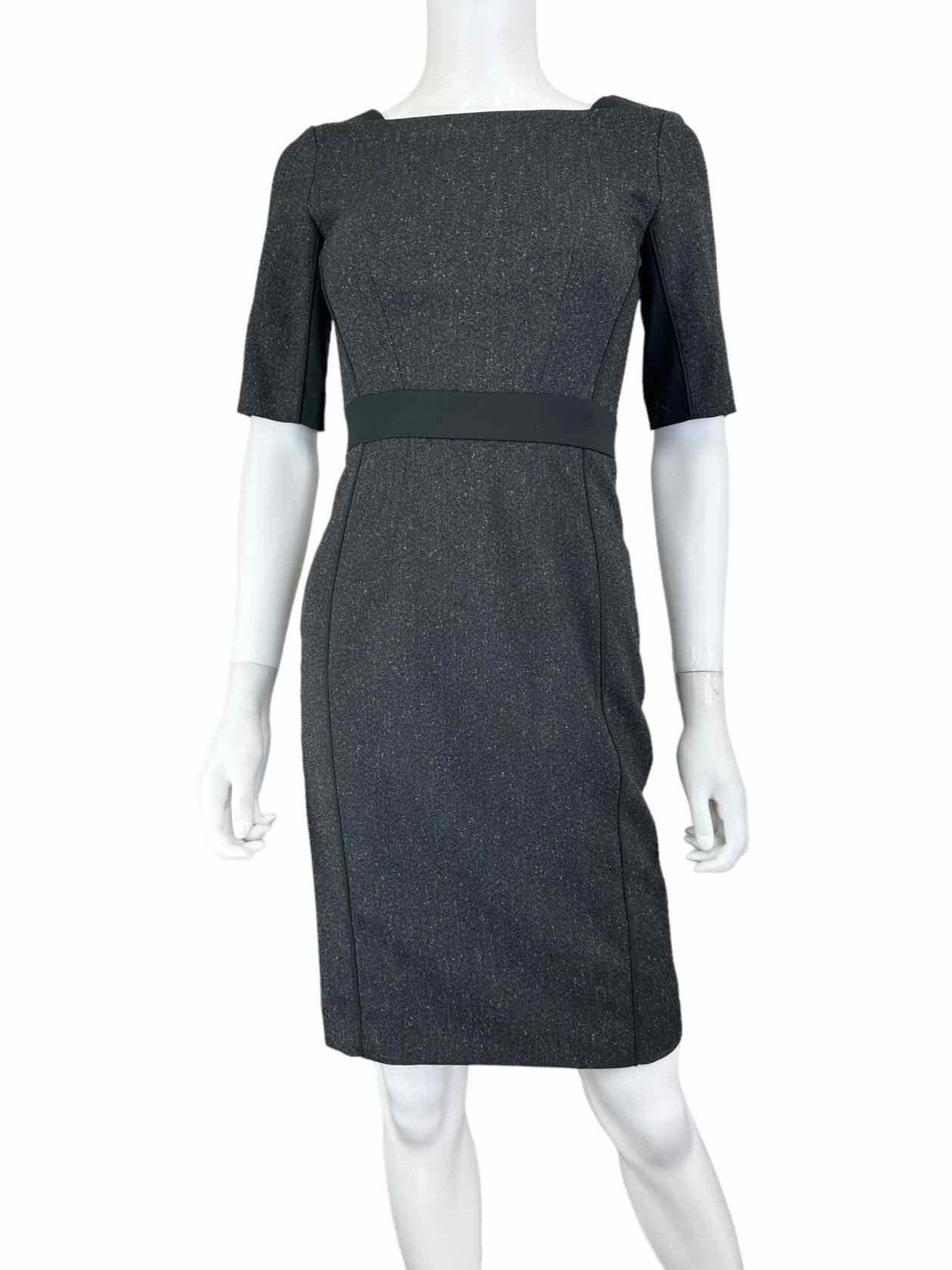 ANTONIO MELANI Black Tweed Mini Dress Size 0 BASE