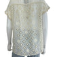 Johnny Was Ivory Floral Eyelet Top Size S