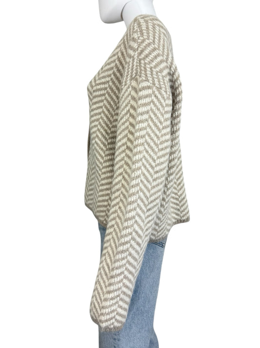 Z SUPPLY NWT Naomi Herringbone Sweater Cardigan Size L