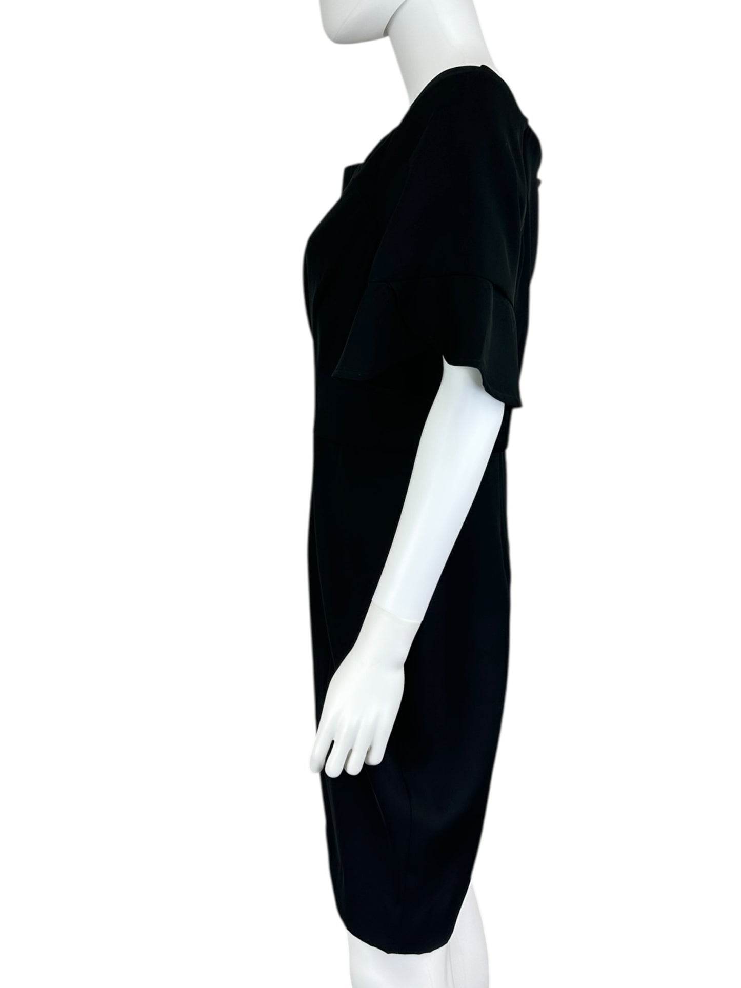 trina TRINA TURK Black Off Shoulder Cocktail Dress Size 16