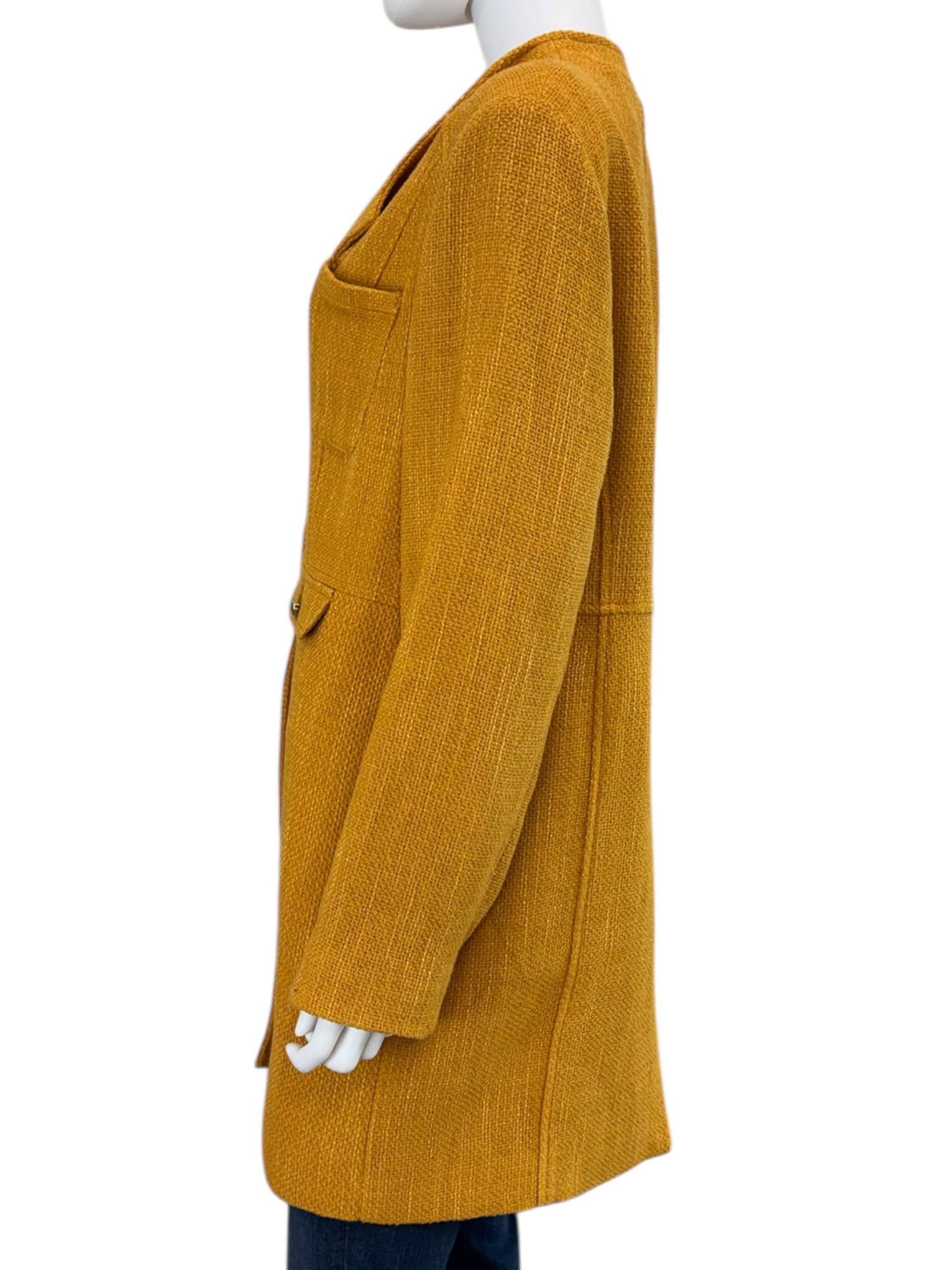 Chico's Yellow Cotton Coat Size L