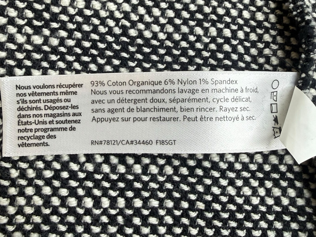 EILEEN FISHER Black Organic Cotton Tweed Vest Size XS Vest