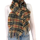 BURBERRY Tan Nova Check 100% Cashmere Scarf