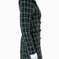 idem ditto Black Plaid Tweed Doublebreasted Coat Size S