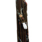 Johnny Was Green Velvet Embroidered 'Taline' Maxi Dress Size S