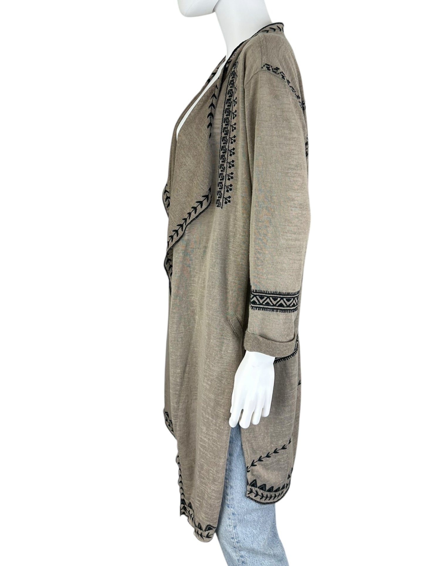JOHN MARK Light Brown Duster Size L