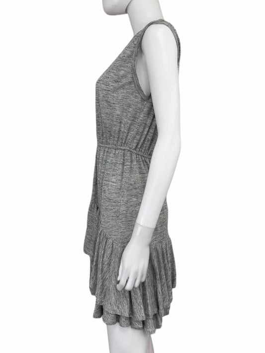 REBECCA TAYLOR Grey 100% Linen Dress Size S