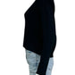 WHITE + WARREN Black Ribbed Sweater Size M