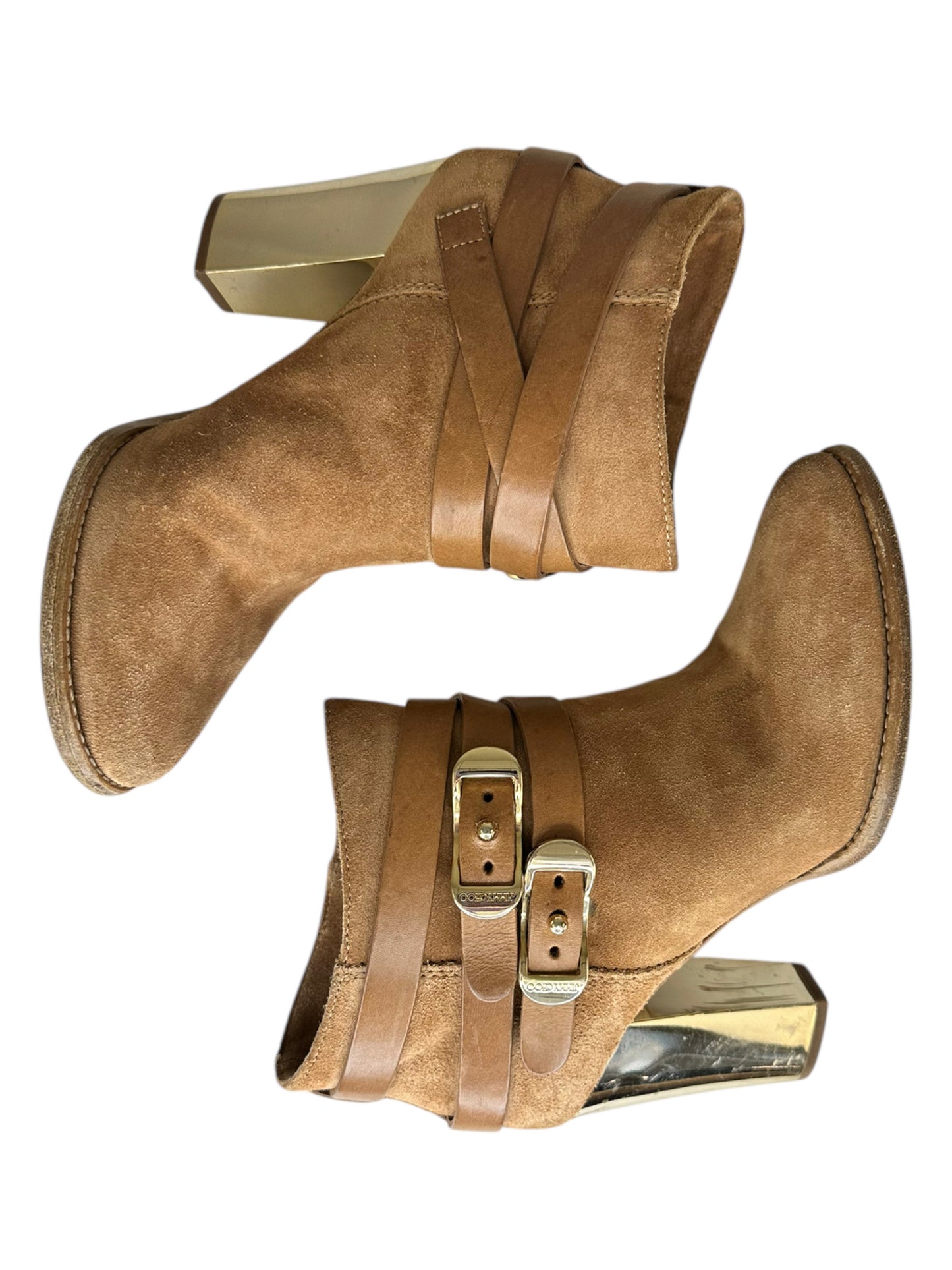 JIMMY CHOO Brown Suede Melba Booties Size 37