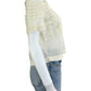 THE GREAT. Cream Cropped Lace Trimmed Blouse Size 0