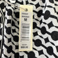 MAX STUDIO NWT Black Geo Print Blouse Size M