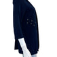 chicos NWT Navy Travelers Corset Cardigan Size S