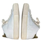 P448 Thea Mid Millenium Platform Sneakers in White, Gold & Suede Size 39