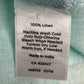 Talbots 100% Linen Aqua Button-Down Shirt Size M