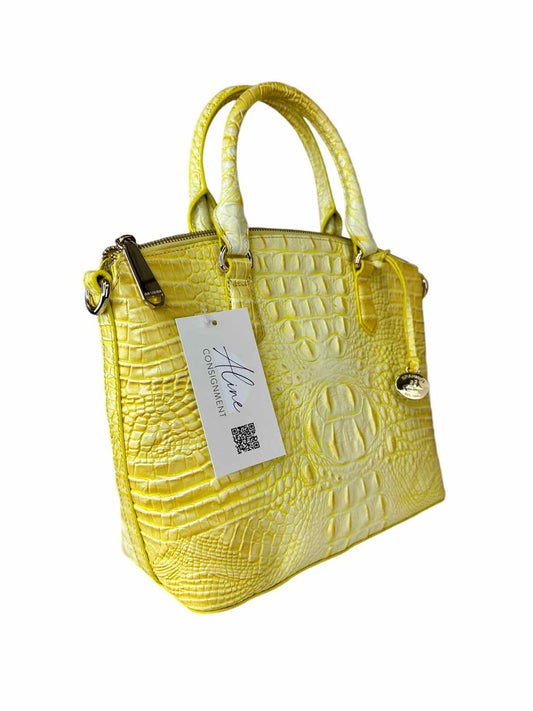 Brahmin Yellow Buttercup Duxbury Leather Satchel