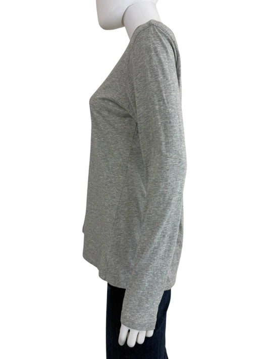 Johnny Was Gray 100% Cotton Long Sleeve Tee Size S