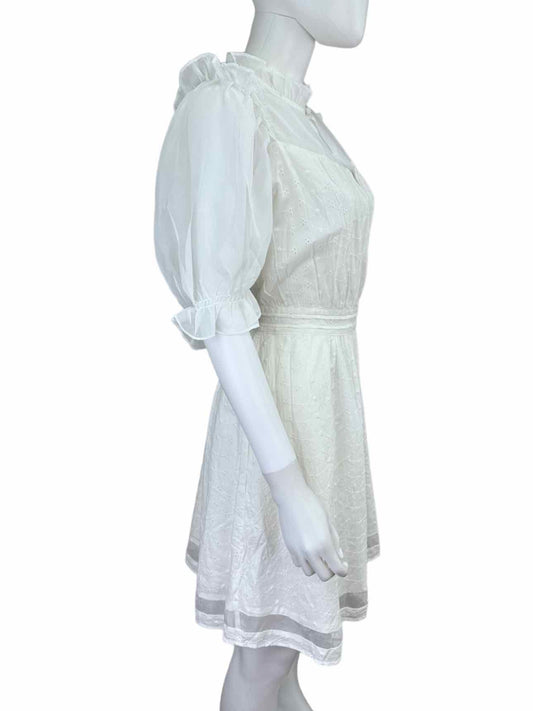 French Connection NWT White Eyelet Dress Size 10
