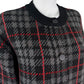 SANCTUARY NWT Black Plaid Knit Jacket Size S