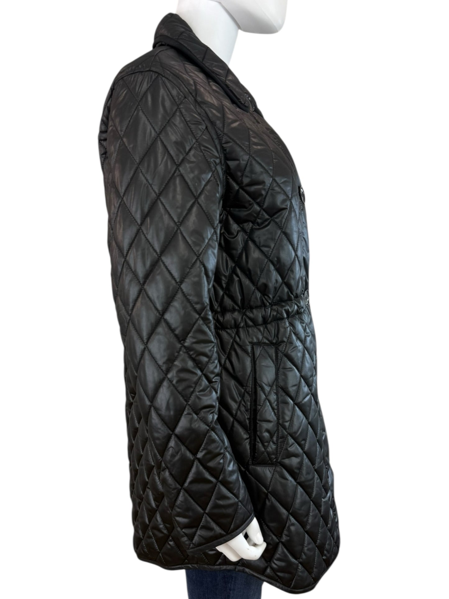 Kate Spade NWT Black Quilted Coat Size S