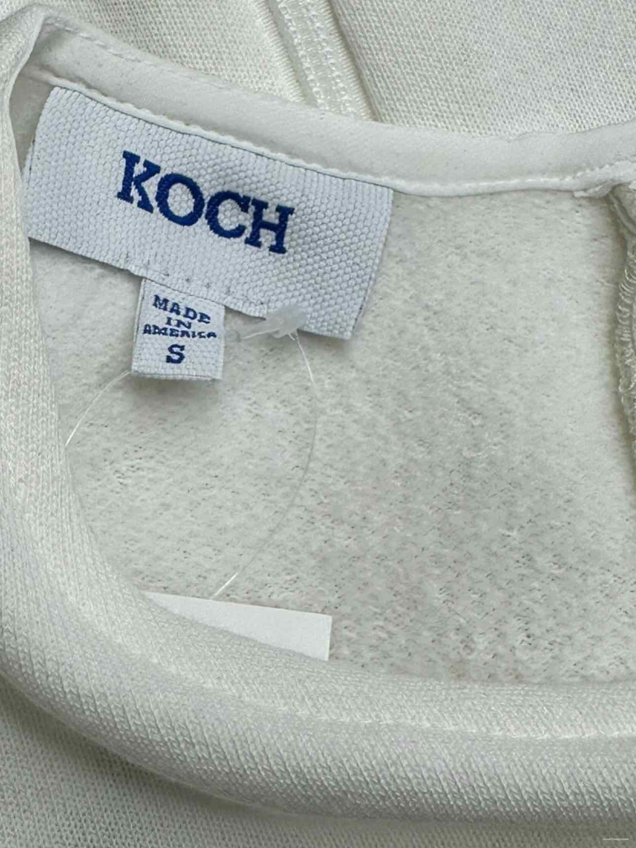 KOCH Cream 100% Cotton Knit Top Size S